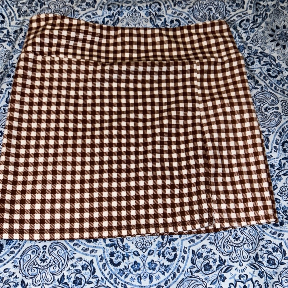 No Comment NY LA Medium Soft Skirt Brown/White